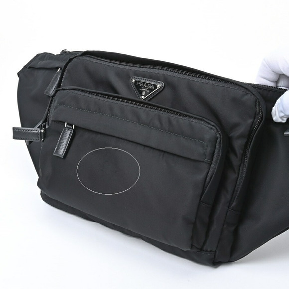 Prada Saffiano Bag Nylon Black Belt - Picture 1 of 10